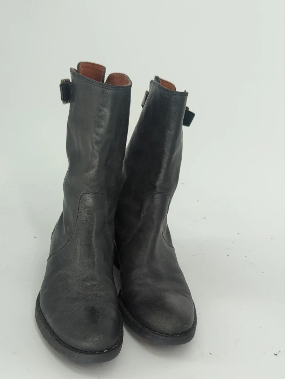 Classic Leather Mid-Calf Boots Boots Dark Brown size 7.5 western travel rustic